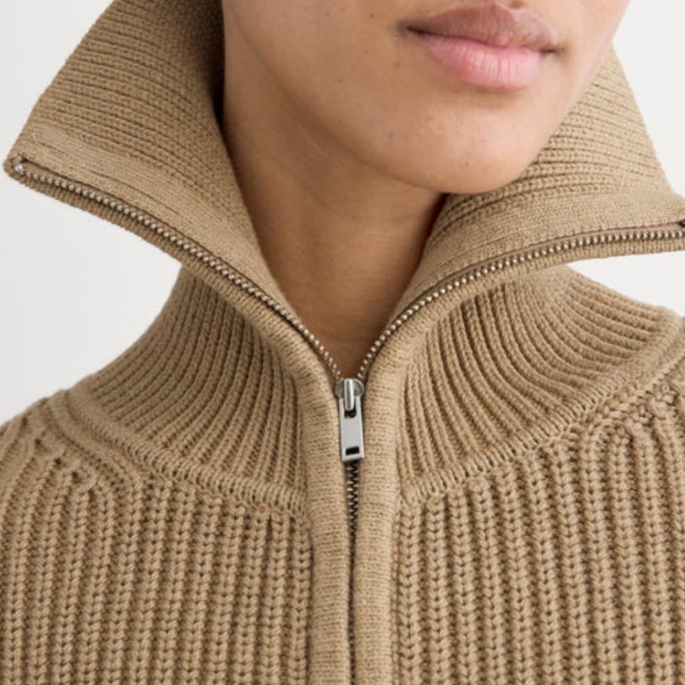 Truth Zip knit Sweater in Ivory size M